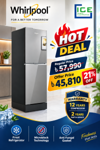 Whirlpool Refrigerator Fresh Magic Pro 278L GD Inv Mirror