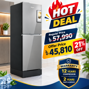 Whirlpool Refrigerator Fresh Magic Pro 278L GD Inv Mirror