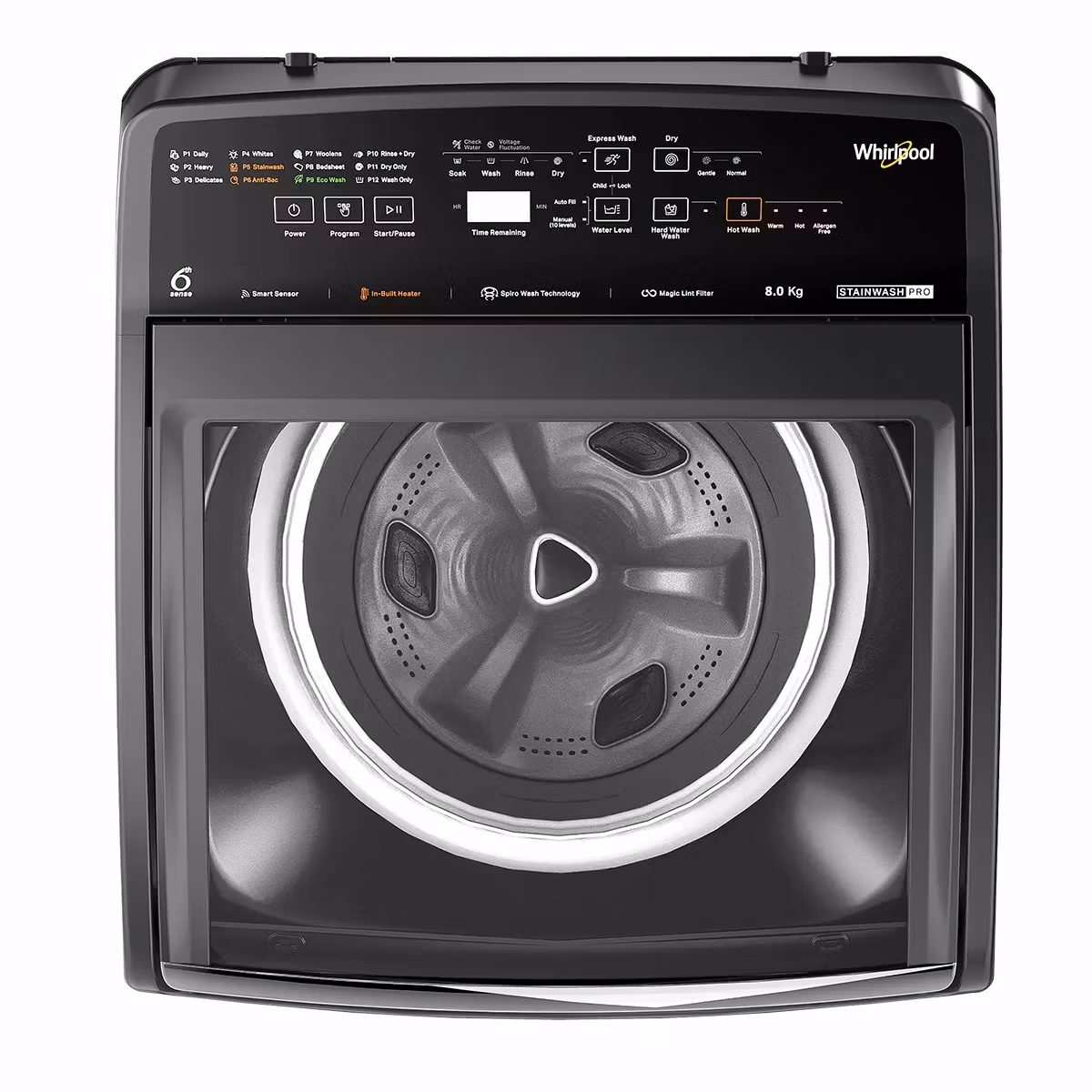 Whirlpool 8kg Stain Wash Pro Top Load Washing Machine (In-Built Heater) - Image 3